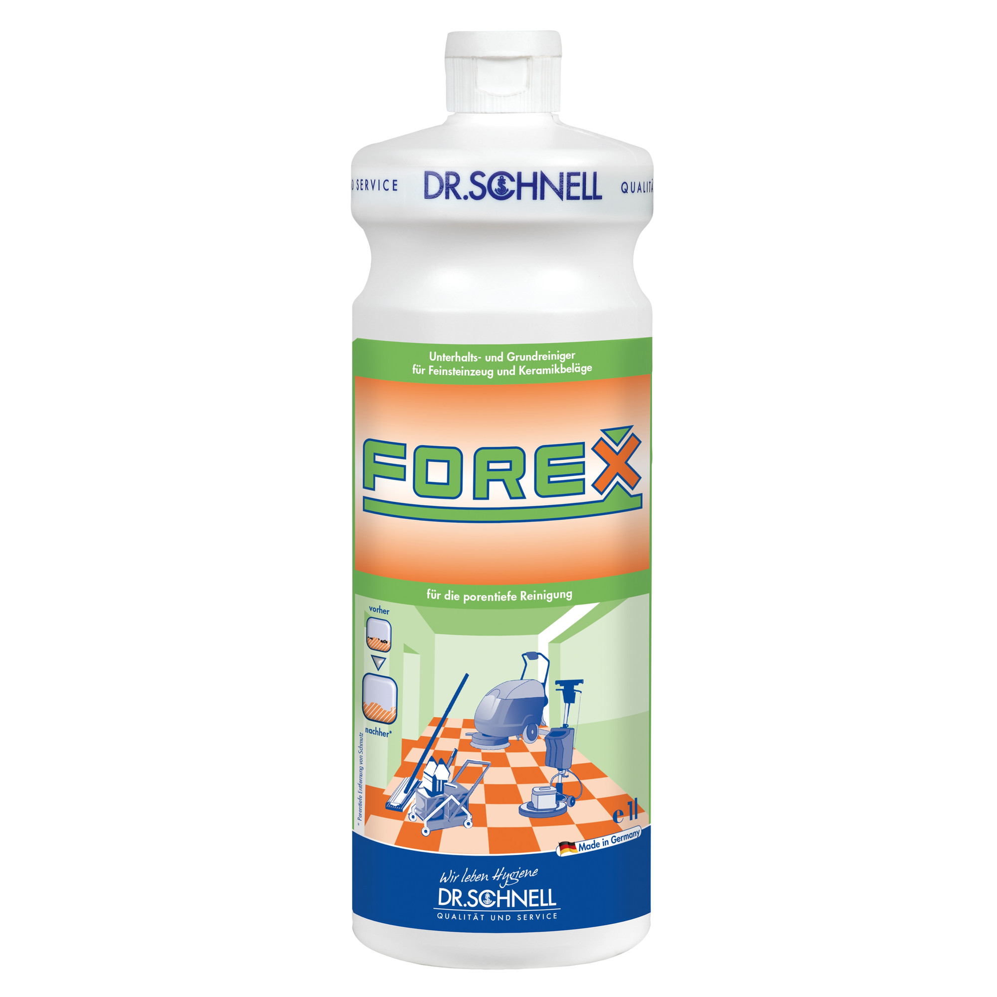 Forex Intensivreiniger für Feinsteinzeug und Kermikbeläge - 1 Liter Flasche